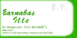 barnabas ille business card